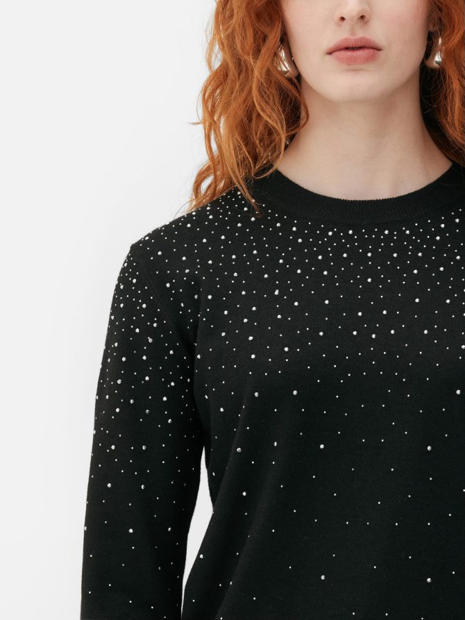 Embellished Fine Knit Sweater - Image 3