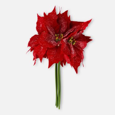Christmas Faux Poinsettia Bunch