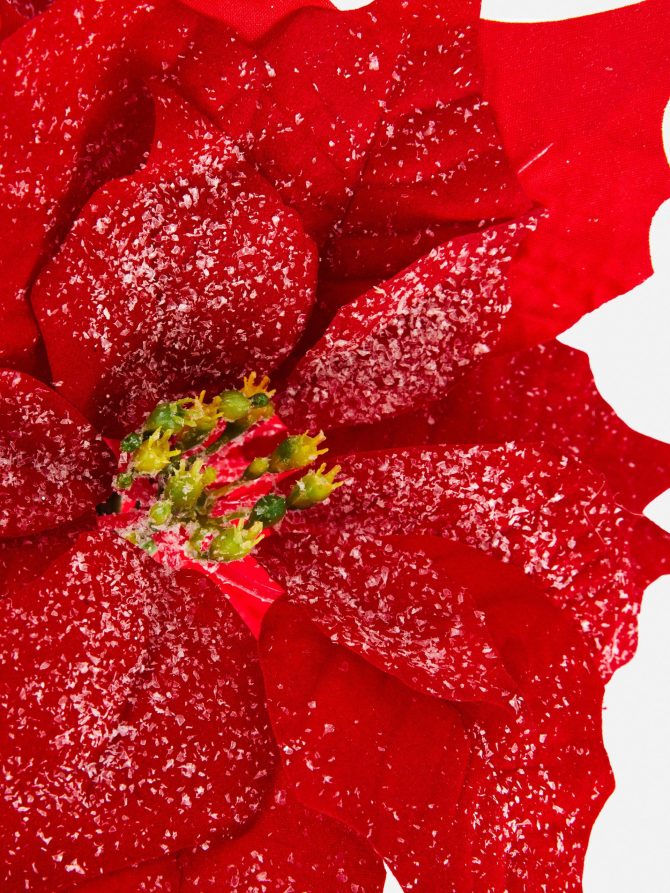 Christmas Faux Poinsettia Bunch - Image 2