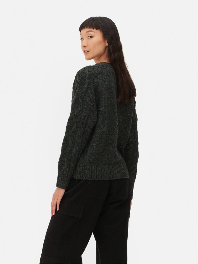 Pearl Cable Knit Sweater - Image 4