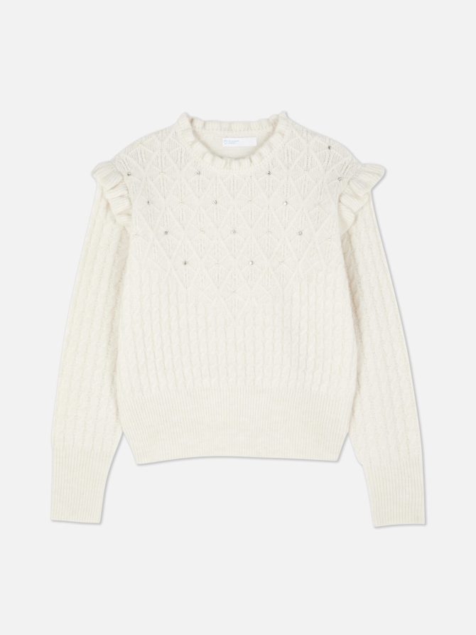 Embellished Ruffle Sweater - Image 5