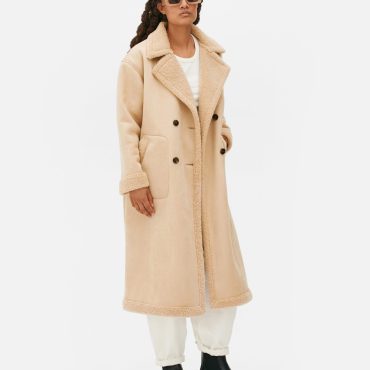 Fleece Lined Double Breasted Coat