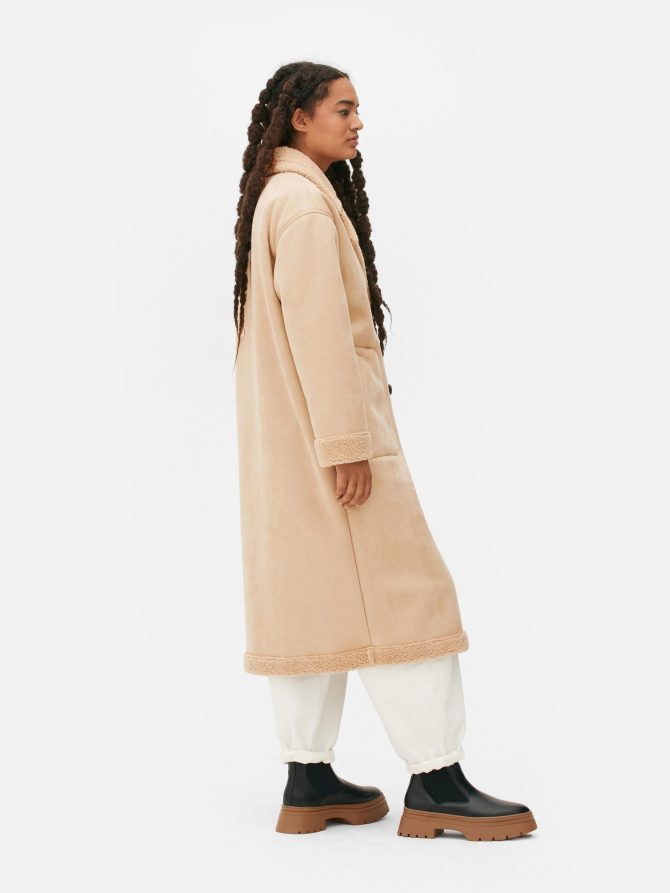 Fleece Lined Double Breasted Coat - Image 4