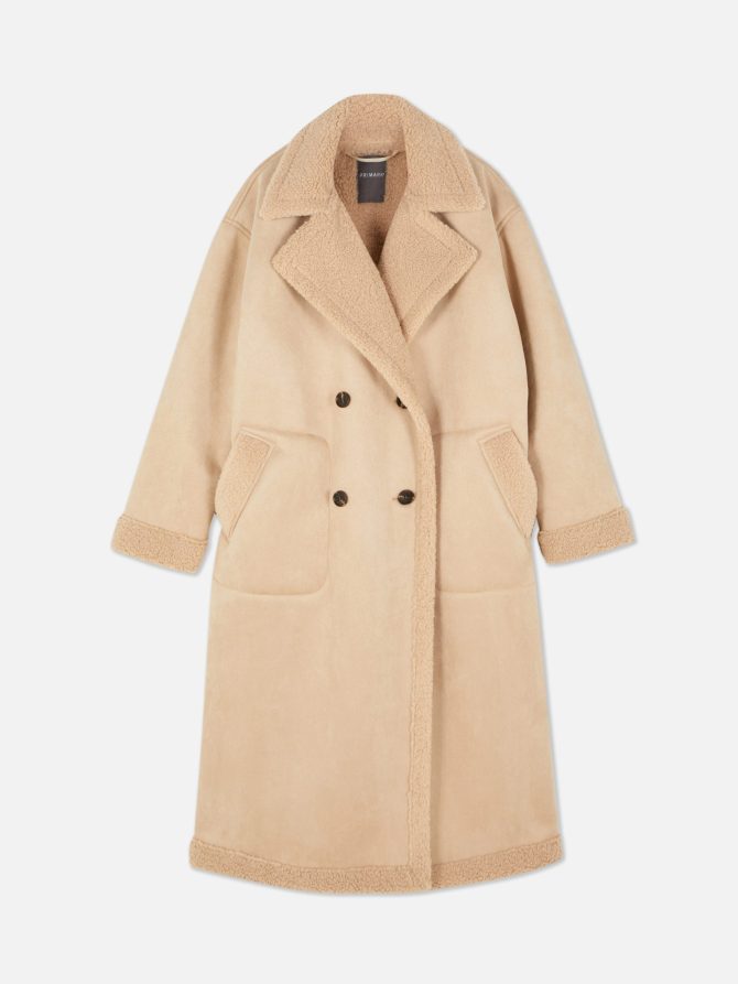 Fleece Lined Double Breasted Coat - Image 5