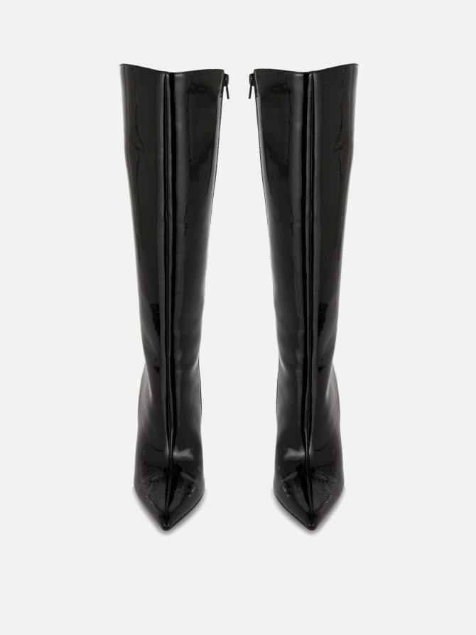 Rita Ora Patent Knee-High Stiletto Boots - Image 3