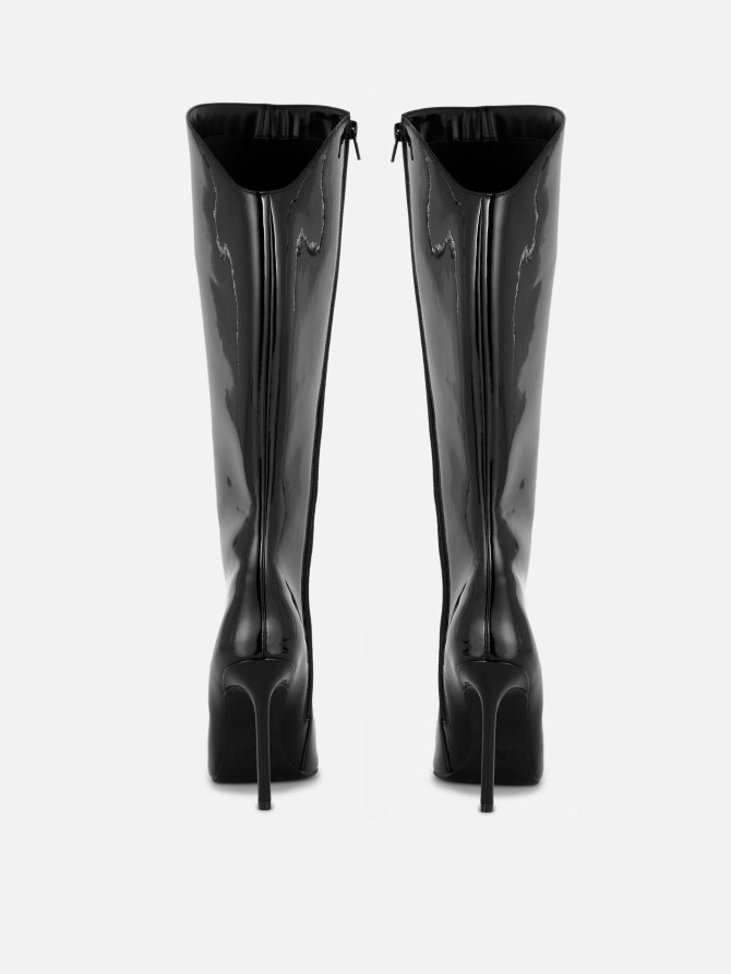 Rita Ora Patent Knee-High Stiletto Boots - Image 4