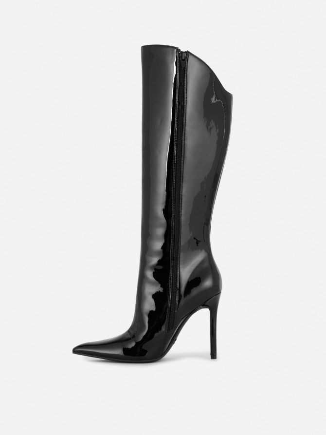 Rita Ora Patent Knee-High Stiletto Boots - Image 5