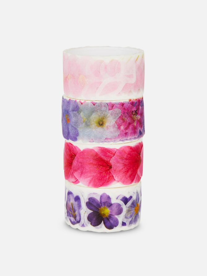 4-Pack Floral Washi Tape