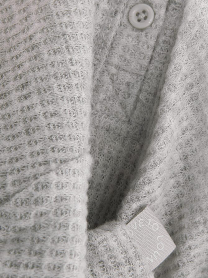 Supersoft Waffle Long Sleeve Pajama Top - Image 2
