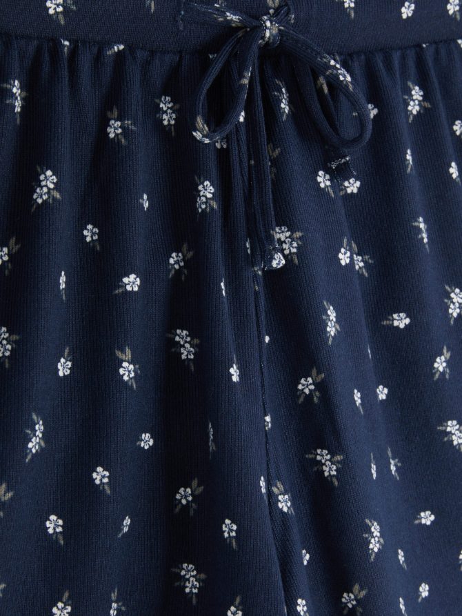 Floral Print Pajama Shorts - Image 2