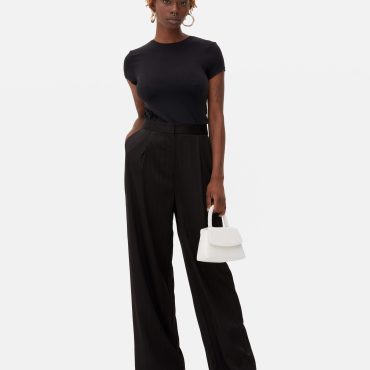 Pinstripe Satin Pants
