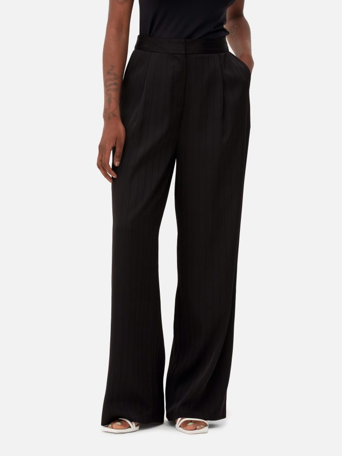 Pinstripe Satin Pants - Image 2