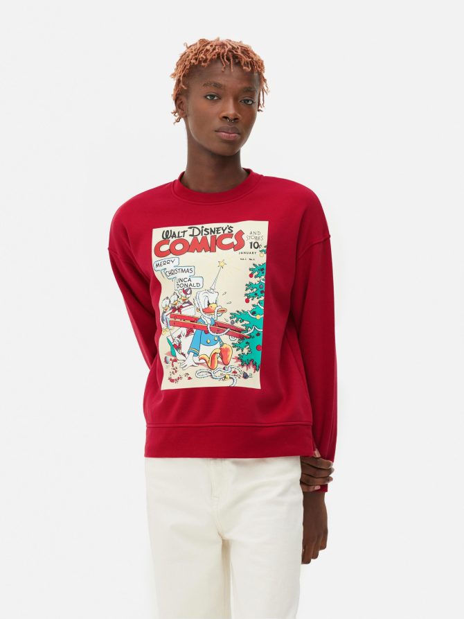 Disney’s Donald Duck Christmas Comic Sweatshirt - Image 2