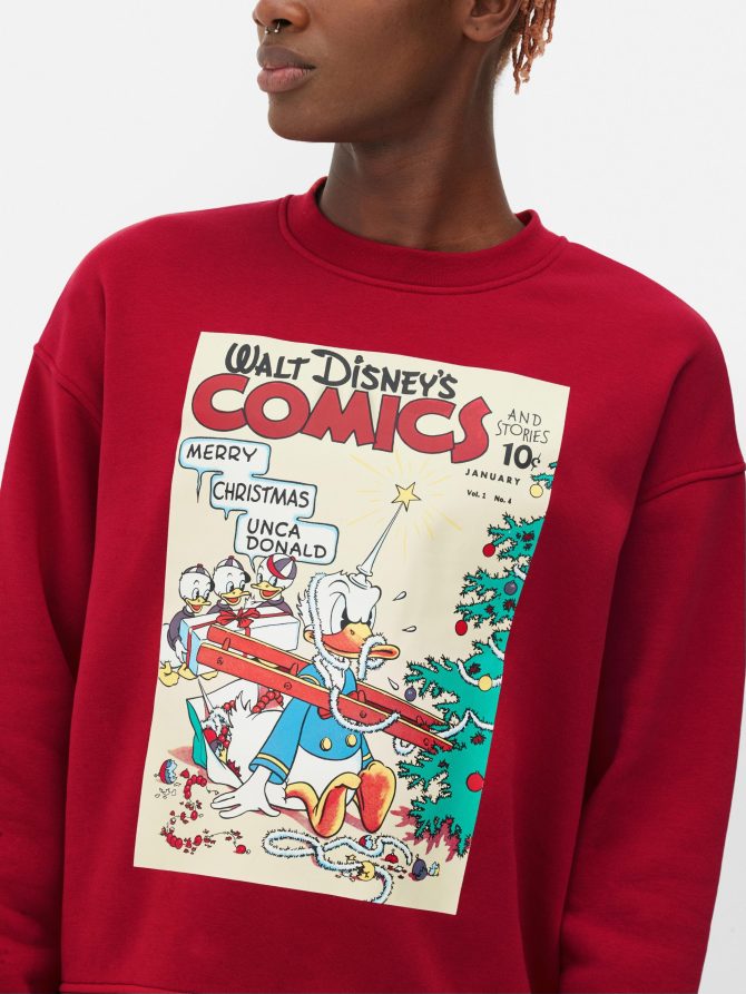 Disney’s Donald Duck Christmas Comic Sweatshirt - Image 3