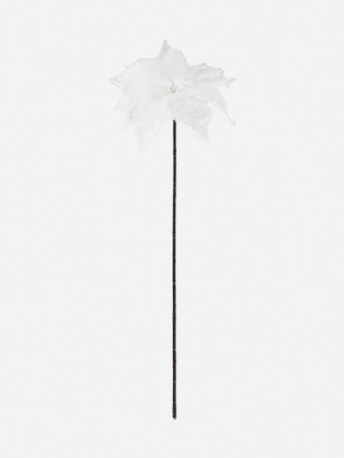 Single Stem Poinsettia Faux Plant
