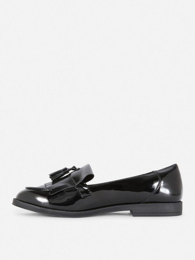 Wide Fit Patent Tassel Loafers - Image 4