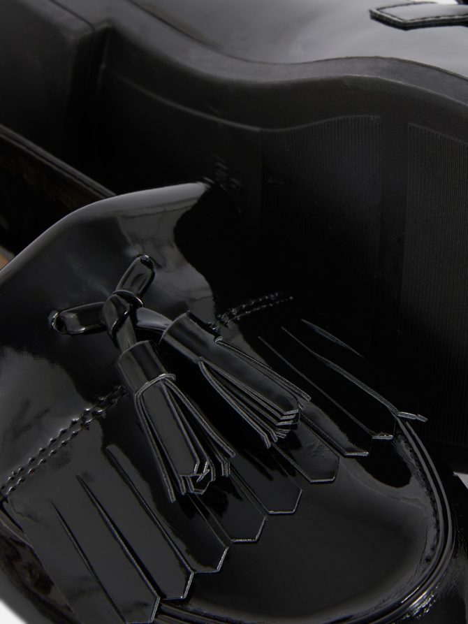 Wide Fit Patent Tassel Loafers - Image 5