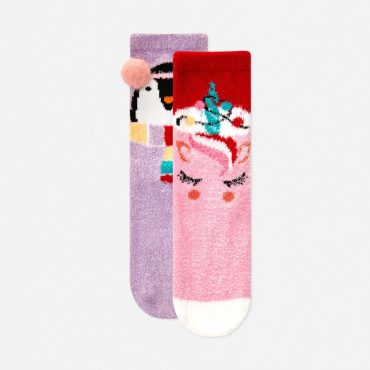 2-Pack Christmas Cozy Socks