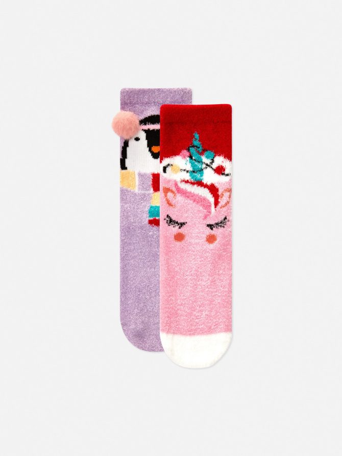 2-Pack Christmas Cozy Socks