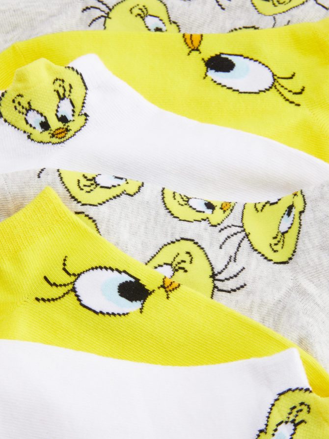 3-Pack Looney Tunes Tweety Pie Sneaker Socks - Image 2