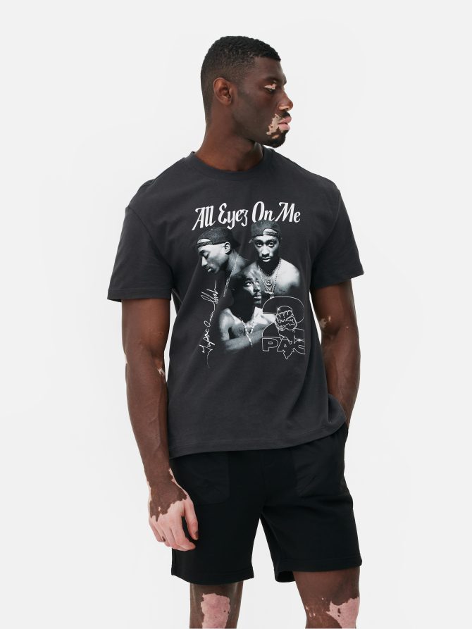 Tupac Short Sleeve Graphic T-Shirt - Image 2