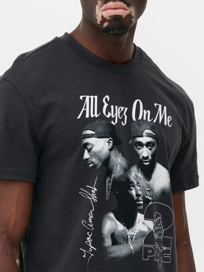 Tupac Short Sleeve Graphic T-Shirt - Image 3