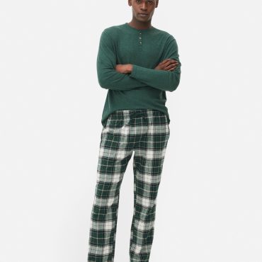 Men's Check Long Sleeve Pajamas