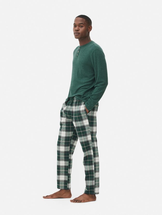 Men's Check Long Sleeve Pajamas - Image 2