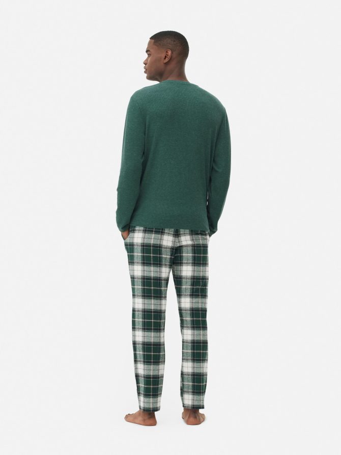Men's Check Long Sleeve Pajamas - Image 4