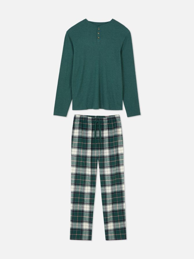 Men's Check Long Sleeve Pajamas - Image 5