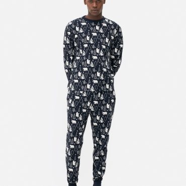 Men's Polar Bear Christmas Pajama Set