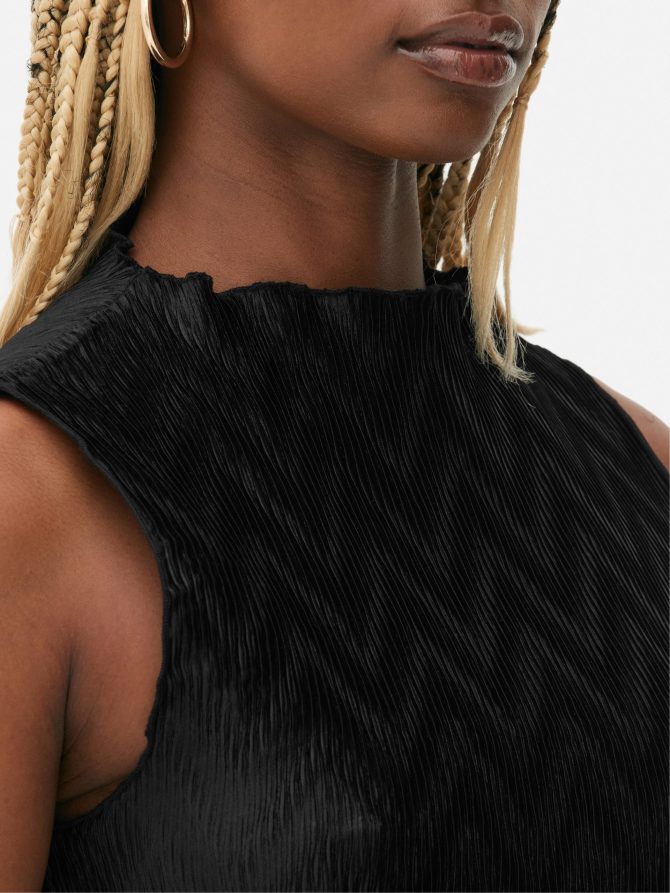Satin Plissé Top - Image 3