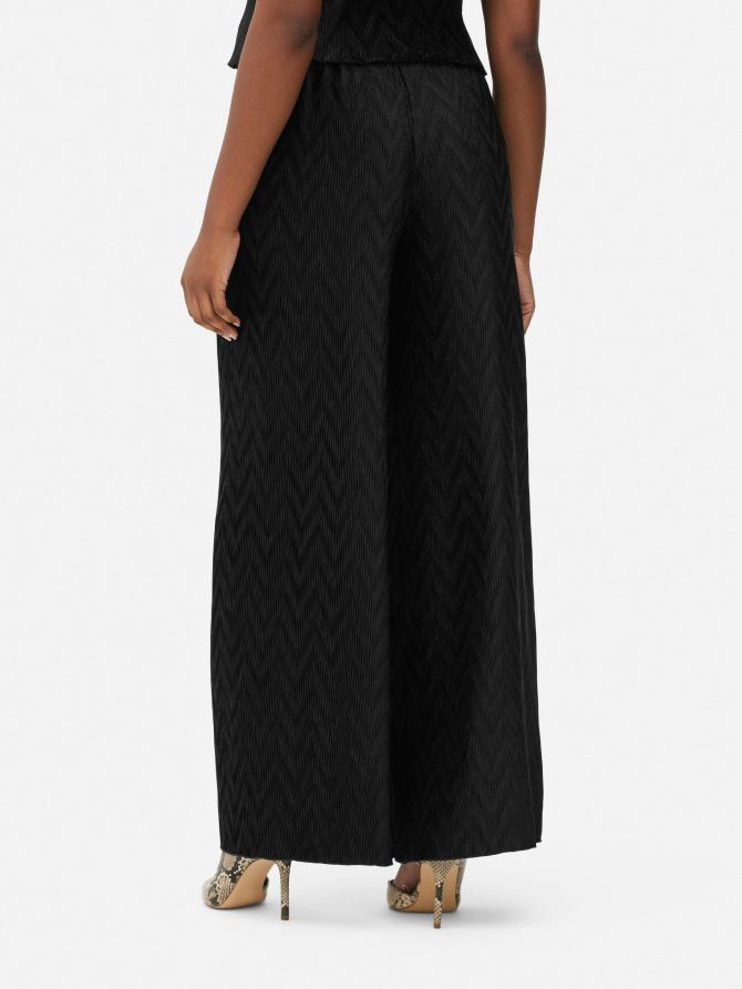 Satin Plissé Pants - Image 4