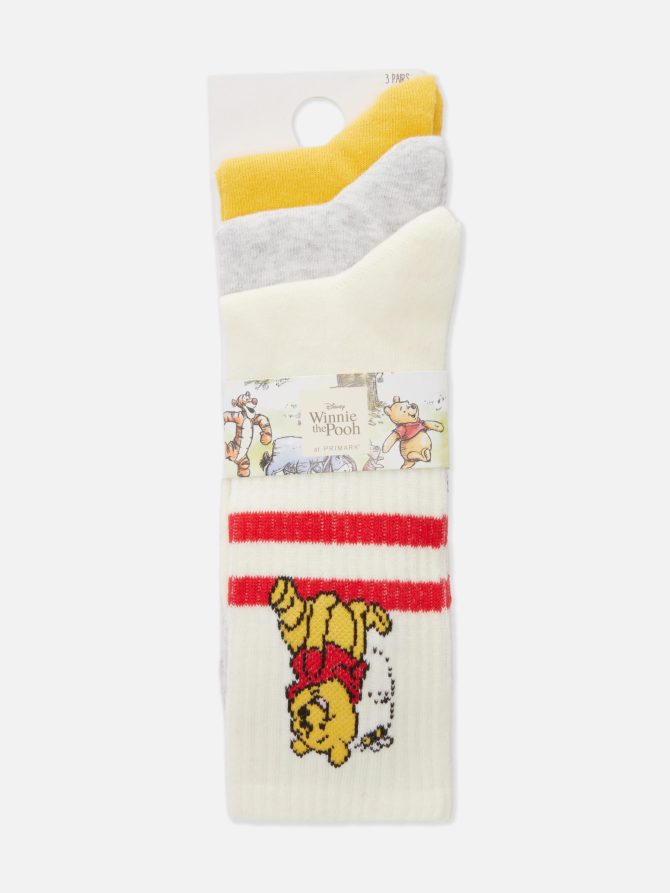 3-Pack Disney’s Winnie the Pooh Crew Socks - Image 3