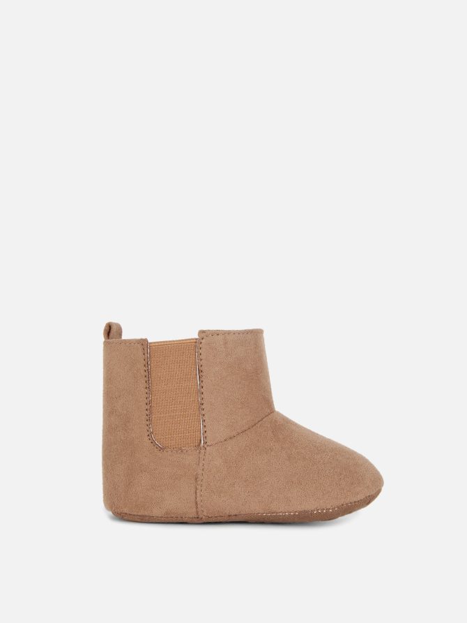 Faux Suede Chelsea Baby Booties