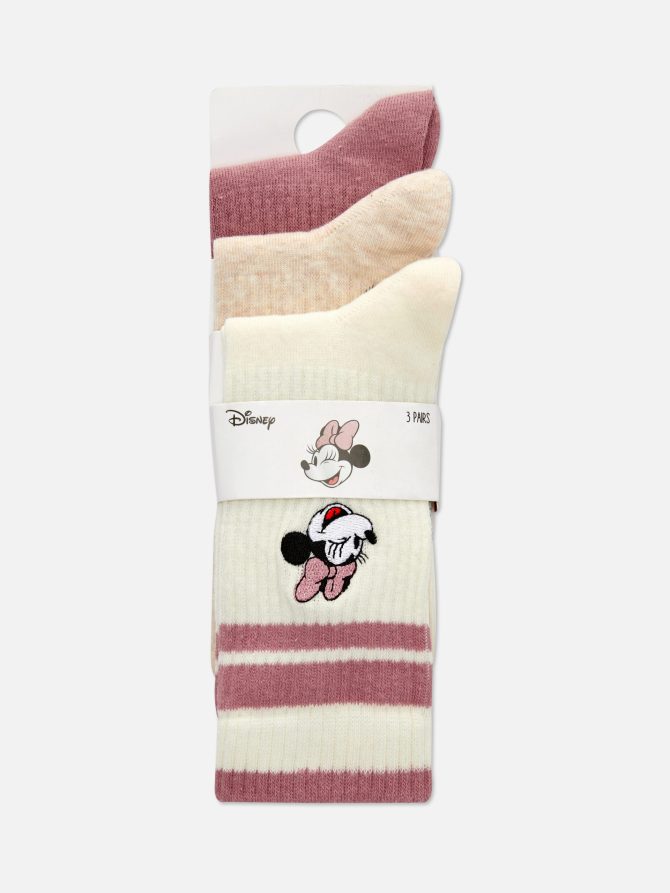 3-Pack Disney’s Minnie Mouse Crew Socks - Image 3