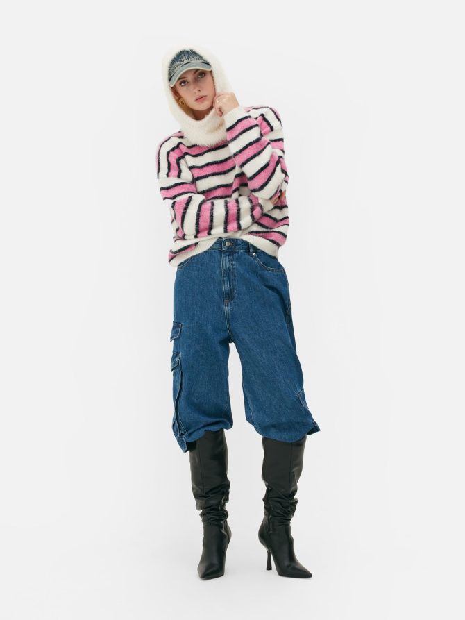 Rita Ora Brushed Striped Sweater - Image 2