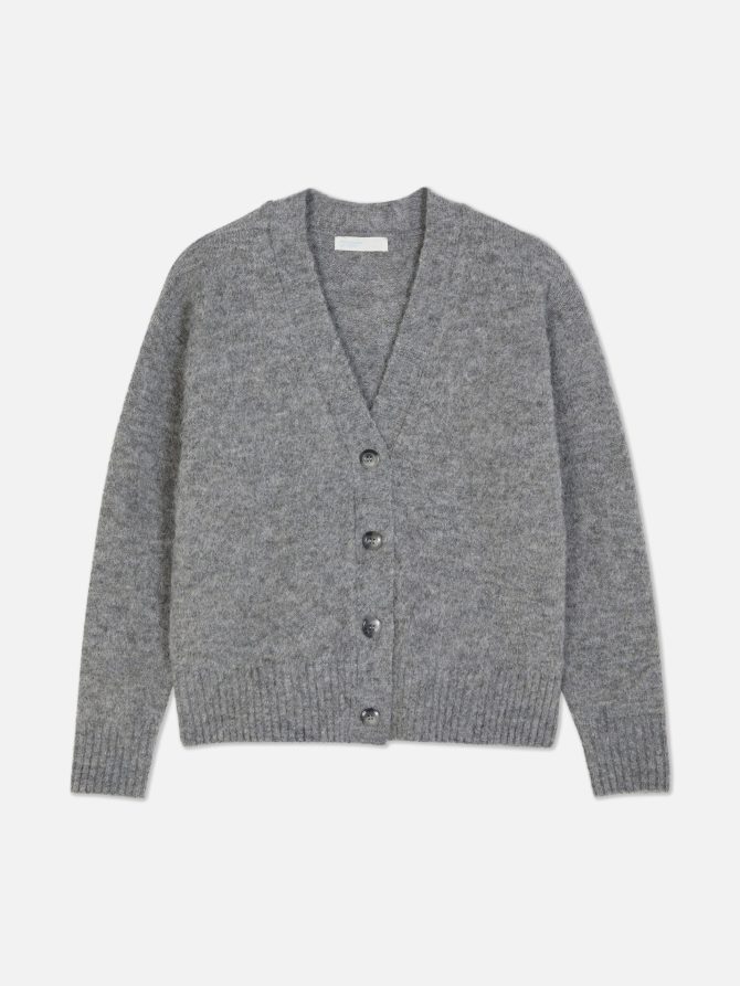 Fuzzy V-Neck Cardigan - Image 5