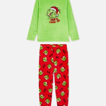 Christmas Dinosaur Fleece Pajamas
