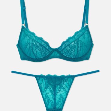 Non-Padded Lace Bra & Thong Set