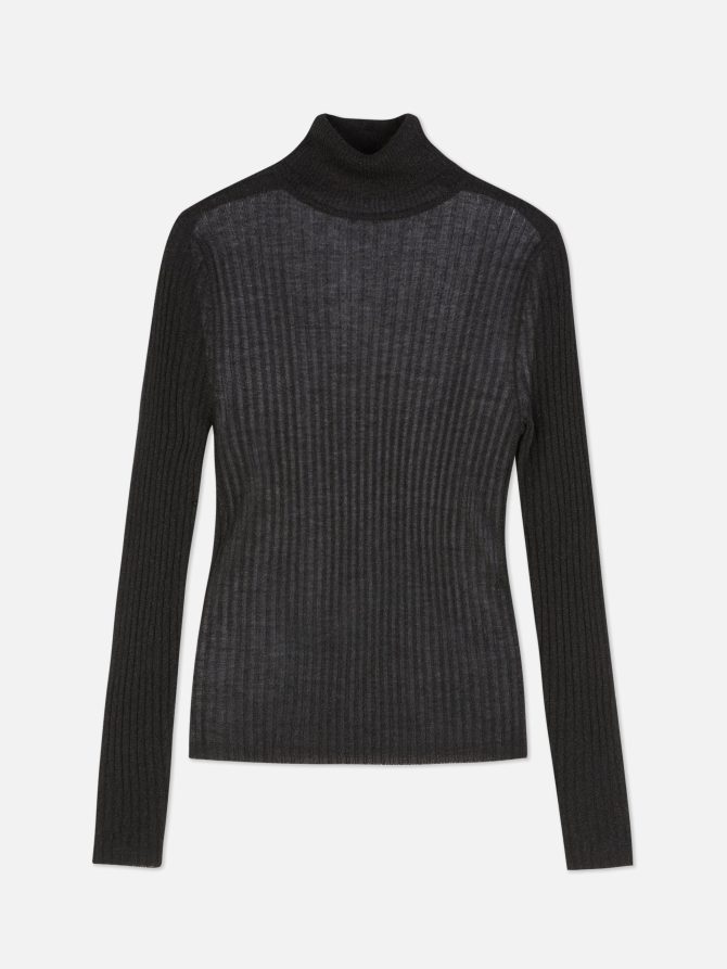 Rib Sparkle Turtleneck Top - Image 5