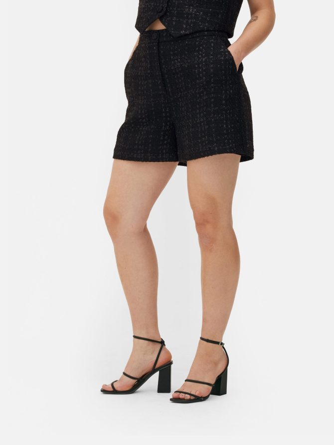 Shimmer Bouclé Shorts - Image 2