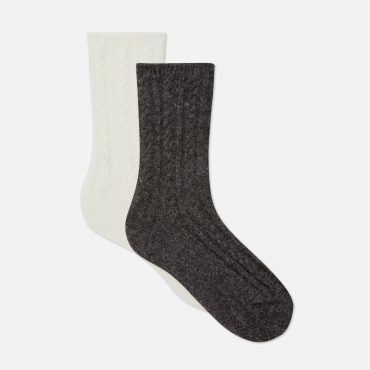2-pack Cable Crew Socks