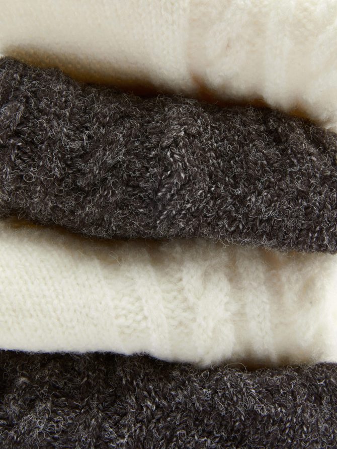 2-pack Cable Crew Socks - Image 2