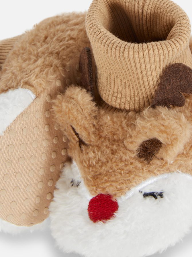 Reindeer Sock Top Slippers - Image 5