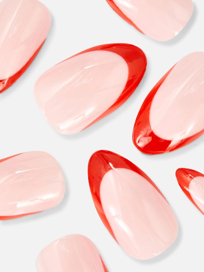 PS Red Tip Press On Nails - Image 2