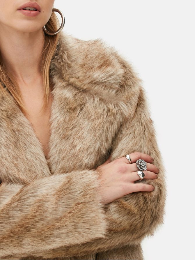 Rita Ora Midi Faux Fur Coat - Image 3