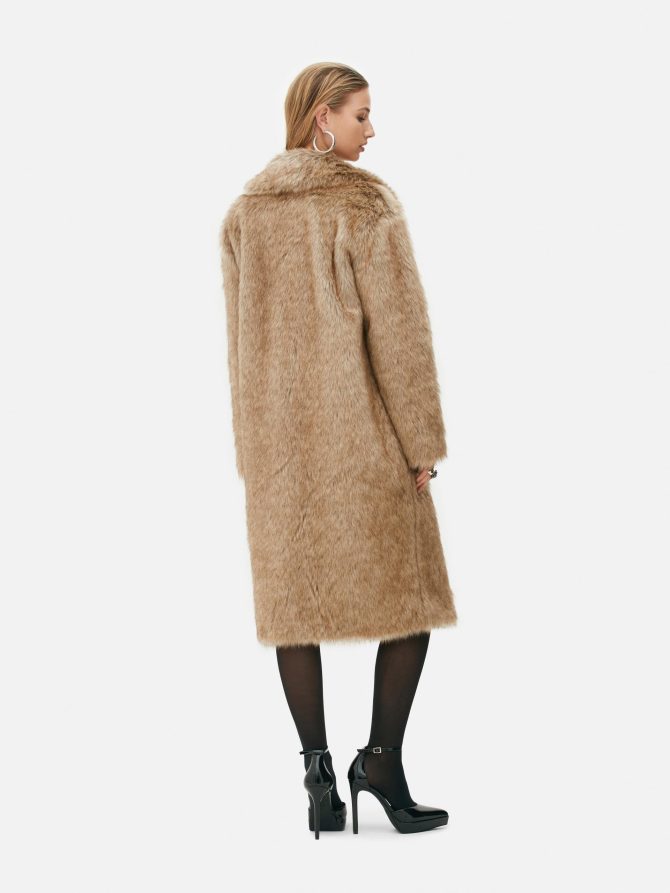 Rita Ora Midi Faux Fur Coat - Image 4