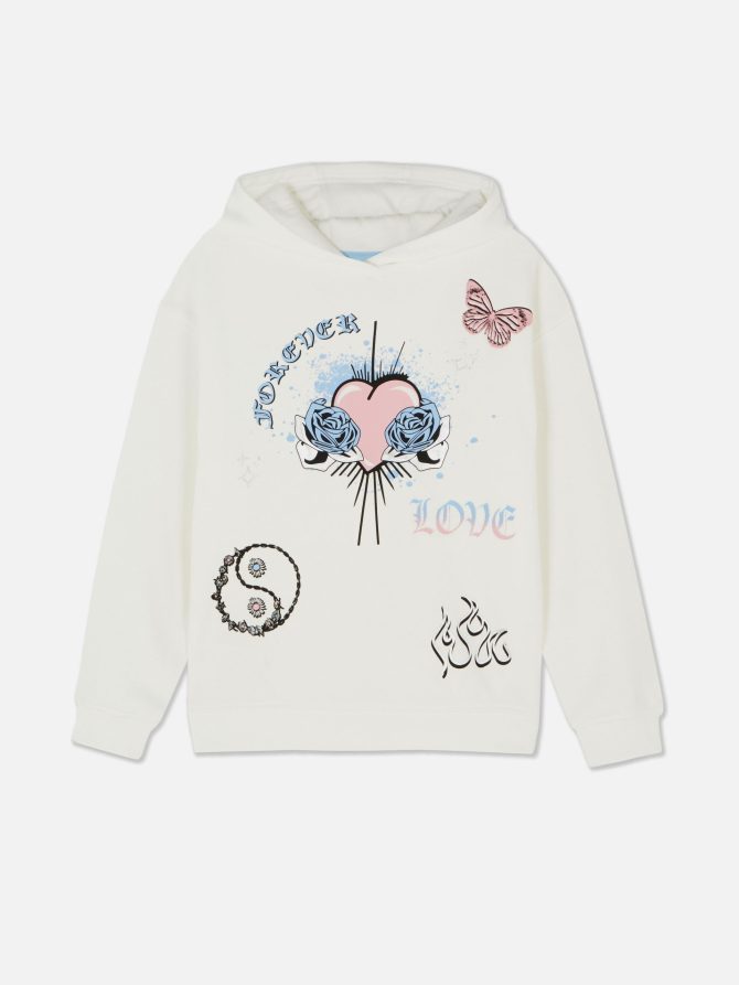 Printed Pullover Hoodie - Image 3
