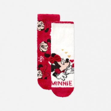 2-Pack Disney's Minnie Mouse Festive Cozy Socks